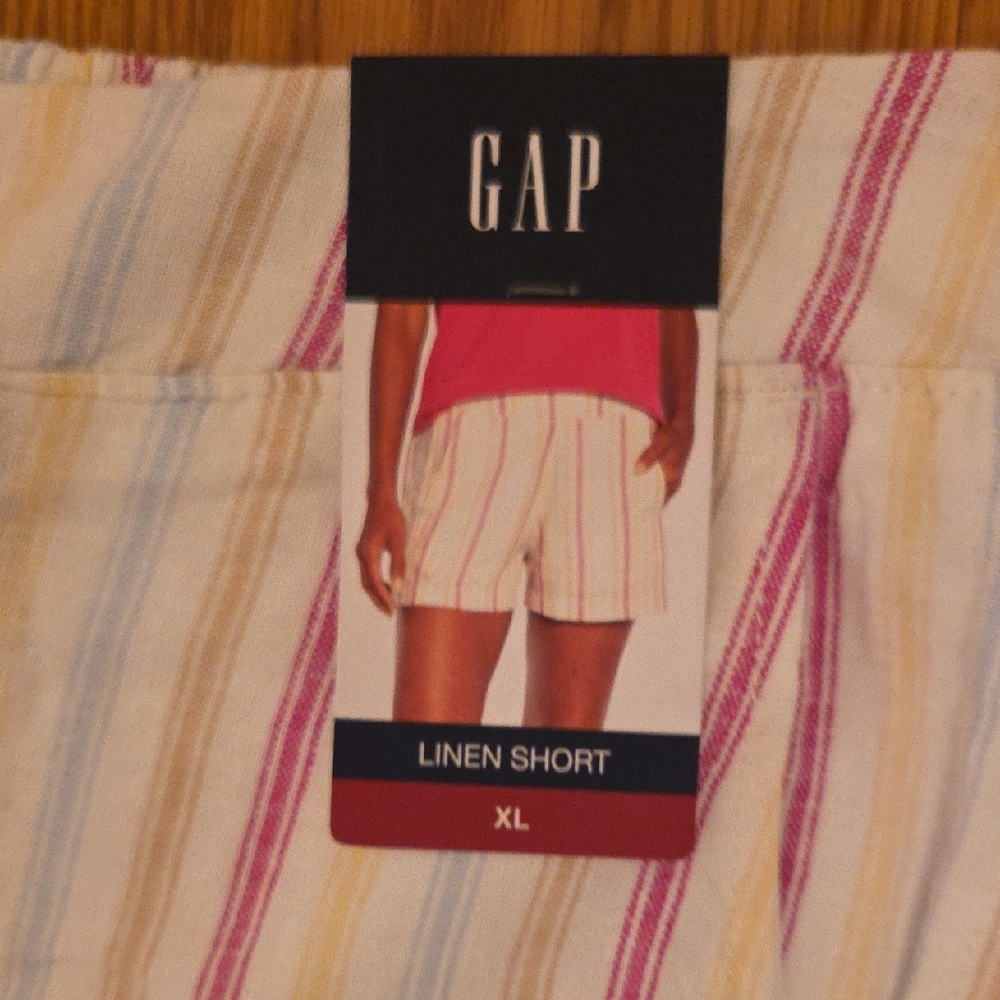 GAP Striped Linen Shorts XL